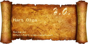 Hart Olga névjegykártya
